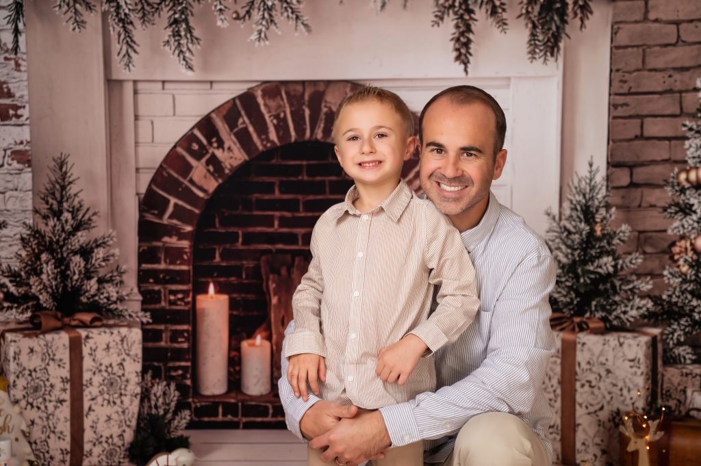 Photographe famille Noël à domicile près de Lyon