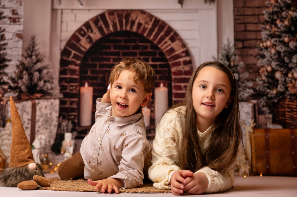 Photographe famille Noël à domicile près de Lyon