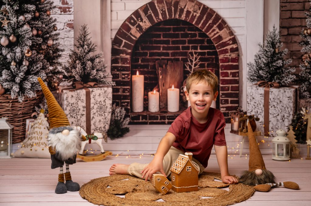 Portrait famille Noël à domicile près de Marseille